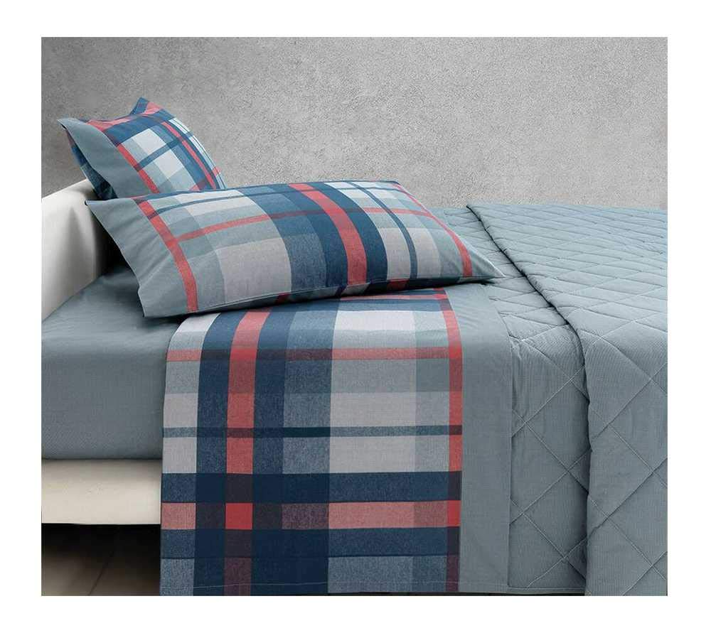 GABEL COMPLETO LENZUOLA 1 PIAZZA TINTA UNITA LETTO SINGOLO COTONE LINEA CHROMO