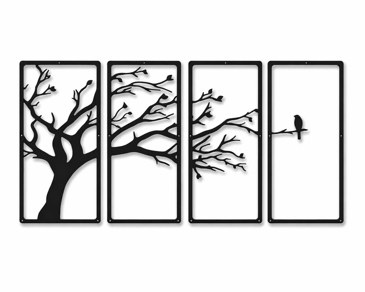 The Decor Trail Lippan Modern Wooden Wall Art Set Minimalist Tree Branch Sculptures Decorative Wall Hanging Panels For Living Room Bedroom Office Natural Wood Finish-image-44