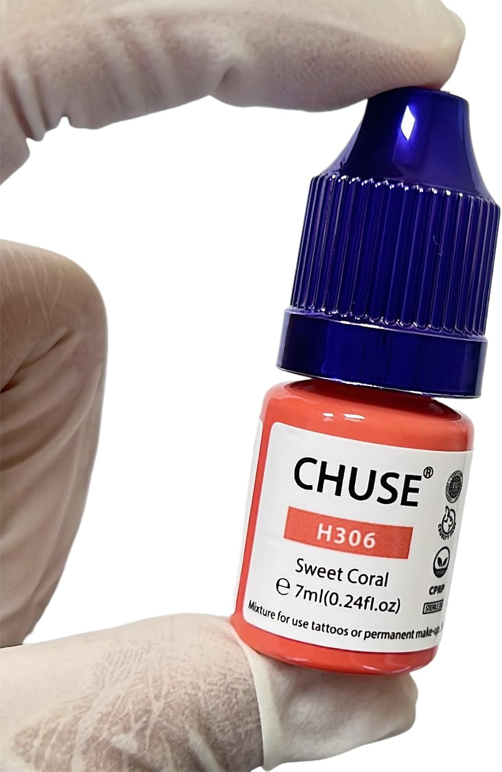 CHUSE PMU Hybrid Liquid Lips Pigments Shades 0.24oz/7ml (H306 Sweet Coral)