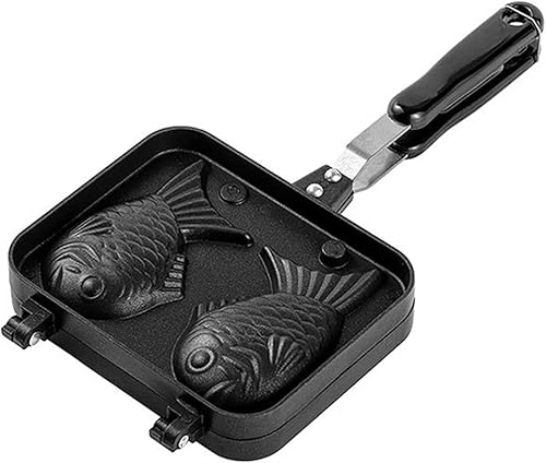 Miniatura 4 de Moldes japoneses para hacer waffles Taiyaki, moldes de aluminio antiadherentes para tartas en forma de pescado para hornear en el hogar molde de