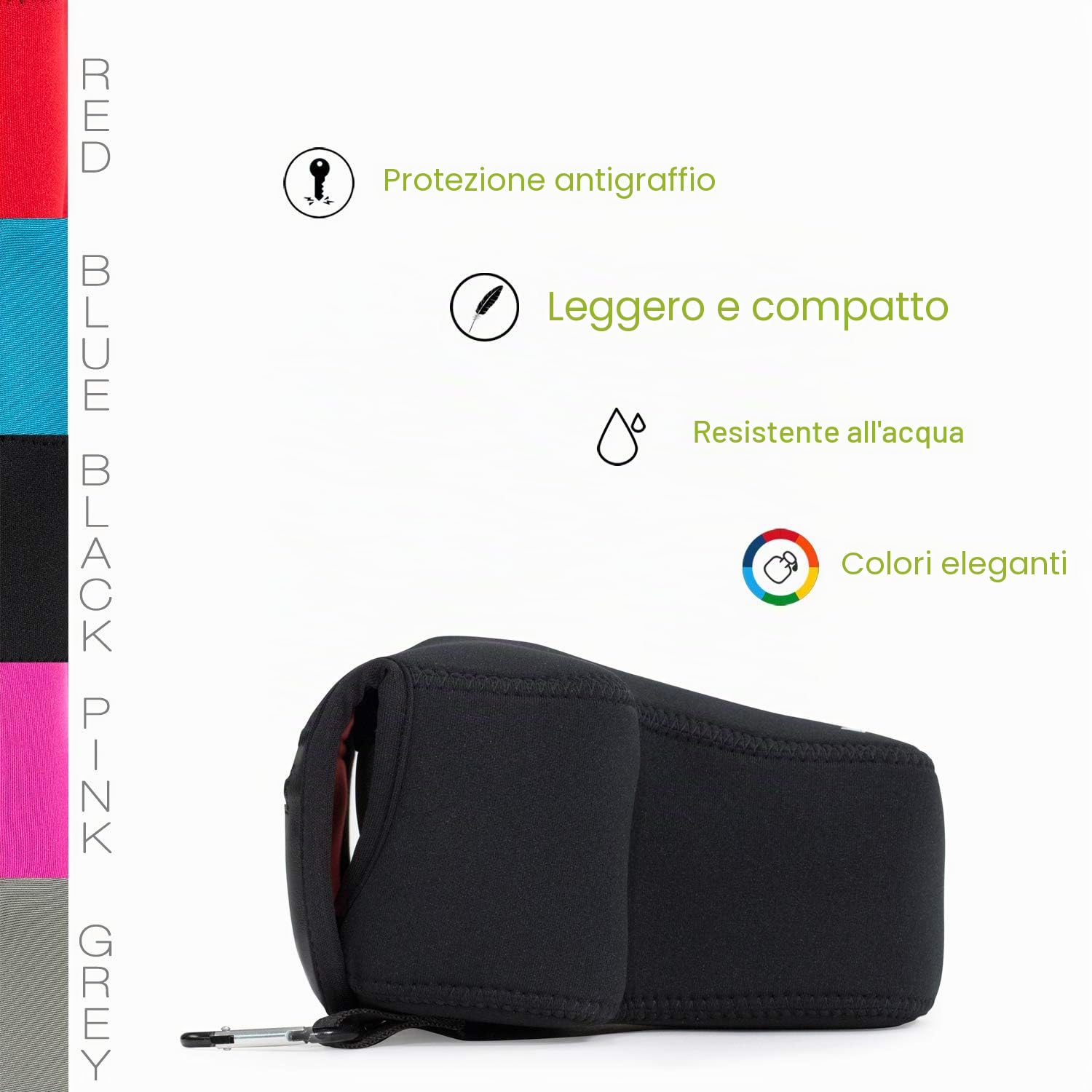 MegaGear Custodia in Neoprene per Canon EOS 2000D, 4000D, 800D (18-55 mm), 1300D, 100D, 700D