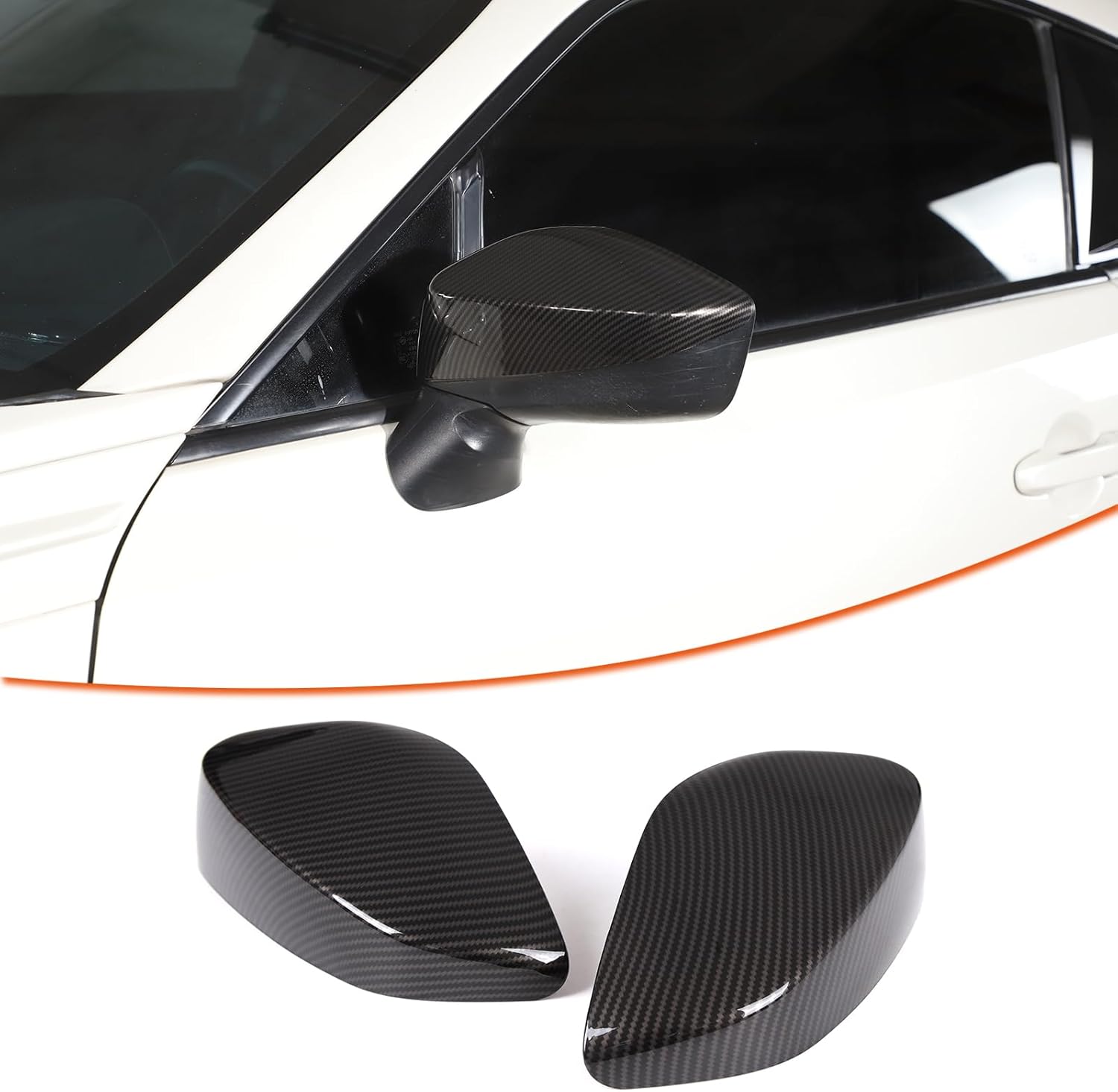 Car Rear View Mirror Cover Caps Compatible with Subaru BRZ and Toyot@ 86 2012-2020 ABS Side Door Rearview Mirror Exterior Trim Cap Accessories (Carbon Fiber Pattern)