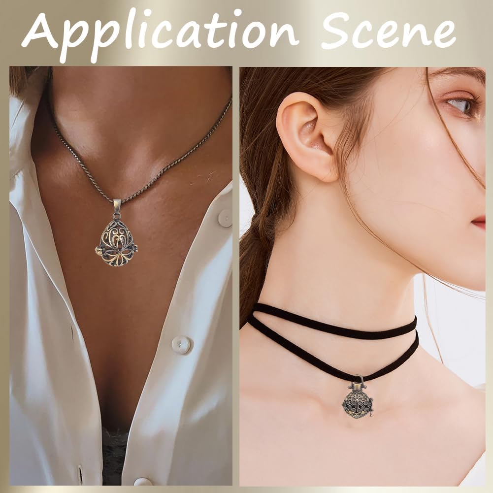 SUNNYCLUE 1 BOX 10PCS Brass Stone Holder Cage Pendants Locket Charms Metal Antique Bronze Hollow Diffuser Chime Ball Tree of Life Openable Charms for Jewelry Making Charms Women Diy Necklaces Craft