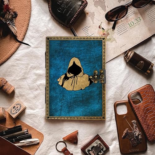 Image of DI-KRAFT Customize Diary with Name with Beautiful UV Prints | Customized Leather Writing Diary Unruled White Paper Journal Personal Notepad Sheets Daily Planner for Gifting (Pattern 16)