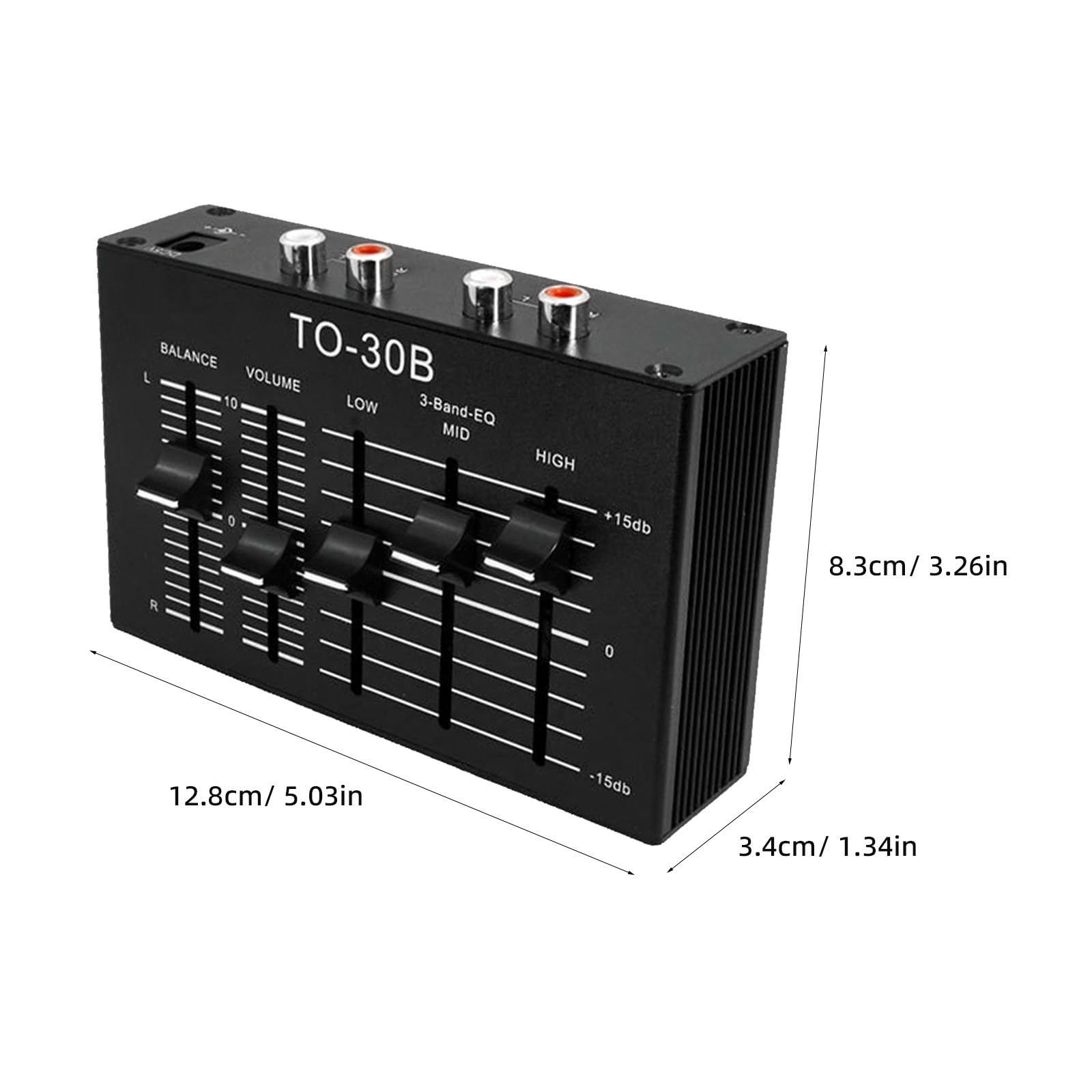 Gadpiparty Égaliseur Audio pour Système Stéréo Domestique, Noir