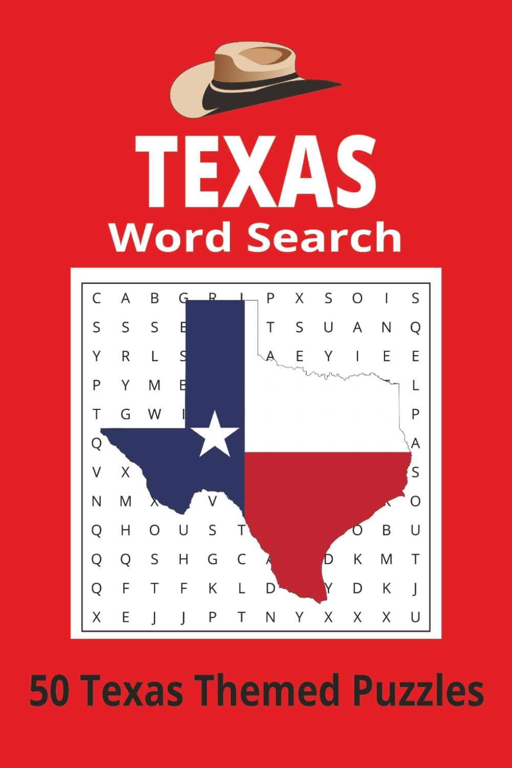 Texas Word Search: Word Search Puzzles with Easy to Read Print about Texas, Cowboy, Rodeo and more | 6x9 inches, 100 pages | 50 Puzzles _Gift for Vacation, Holidays and Relaxation