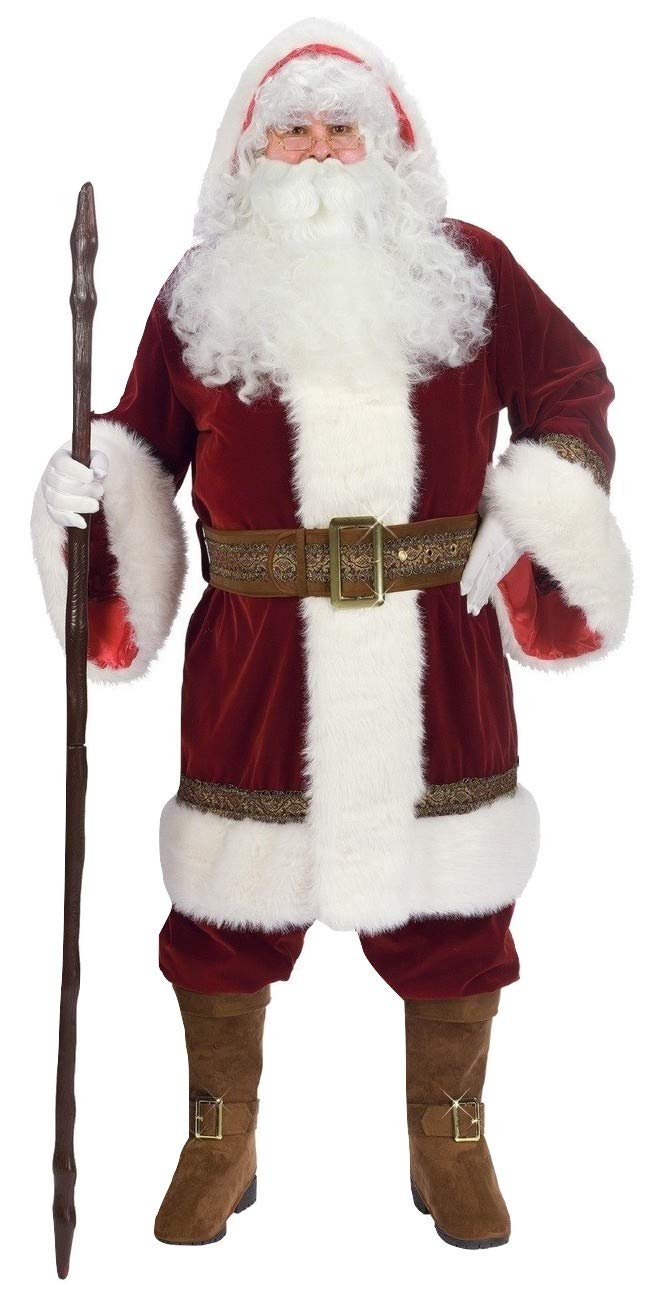 Fun World Costumes Mens Adult Old Time Santa Hooded Robe Set