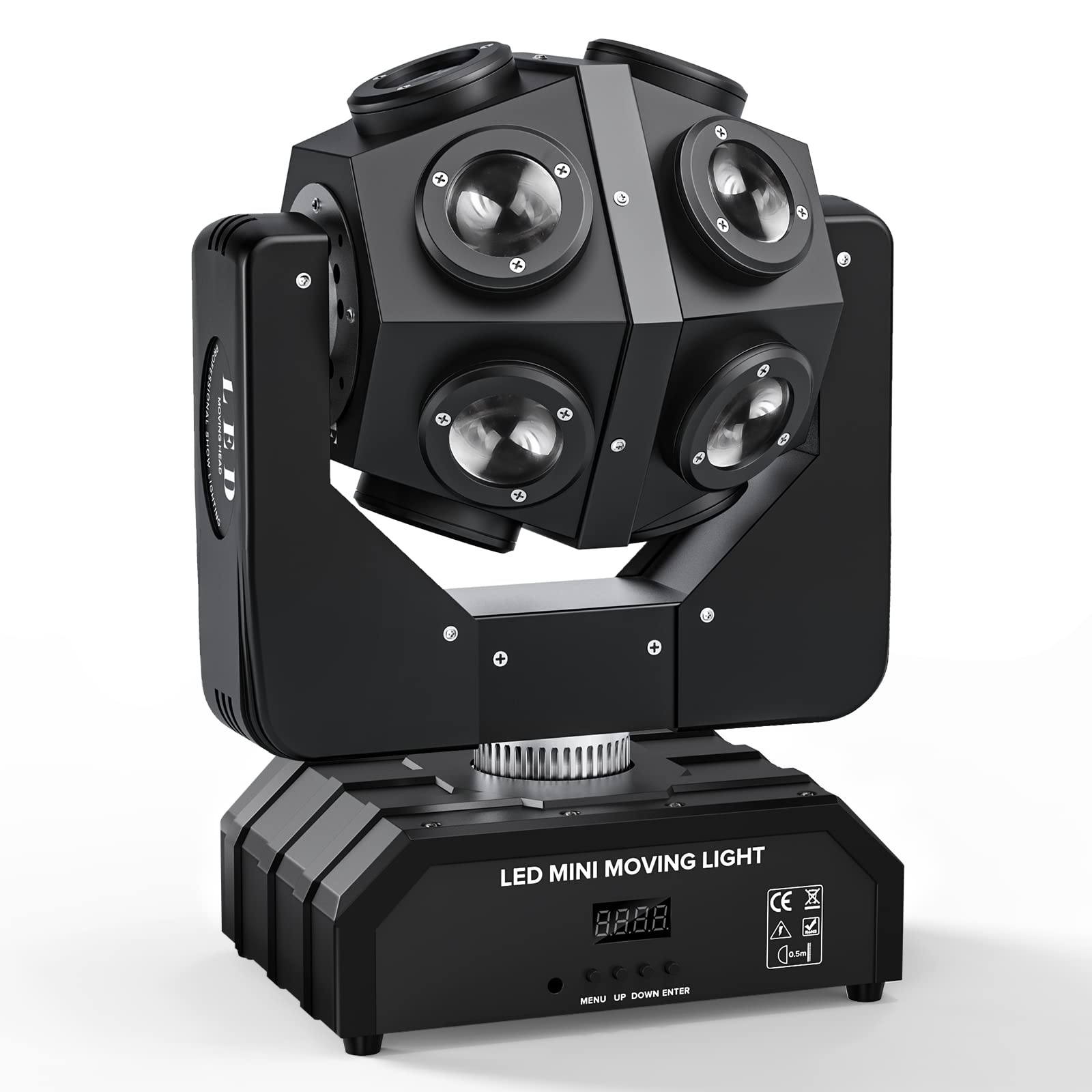 150W Teste Mobili LED RGBW 4 in 1 Moving Head Beam Rotazione a 360°Moving Head Beam Palcoscenico Lampada Sound-attivato Adatto per l'uso domestico nel bar del club della festa di Halloween-2PCS