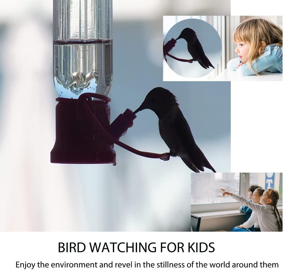 4 Pack Mini Hummingbird Feeders for Outdoors Hanging- 2.3oz Small Bird Feeder for Outside Yard Garden Decoration,Garden Gifts for Parents/Friends/Kids/Grandma