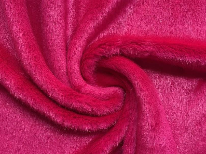 Tissu en fausse fourrure Cerise suisse coupon de 5 mètres pour couture manteau et fausse pelage