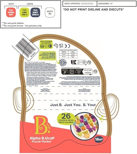 Miniatura 10 de B toys by Battat - Alpha B Tical - Rompecabezas de bloques del alfabeto