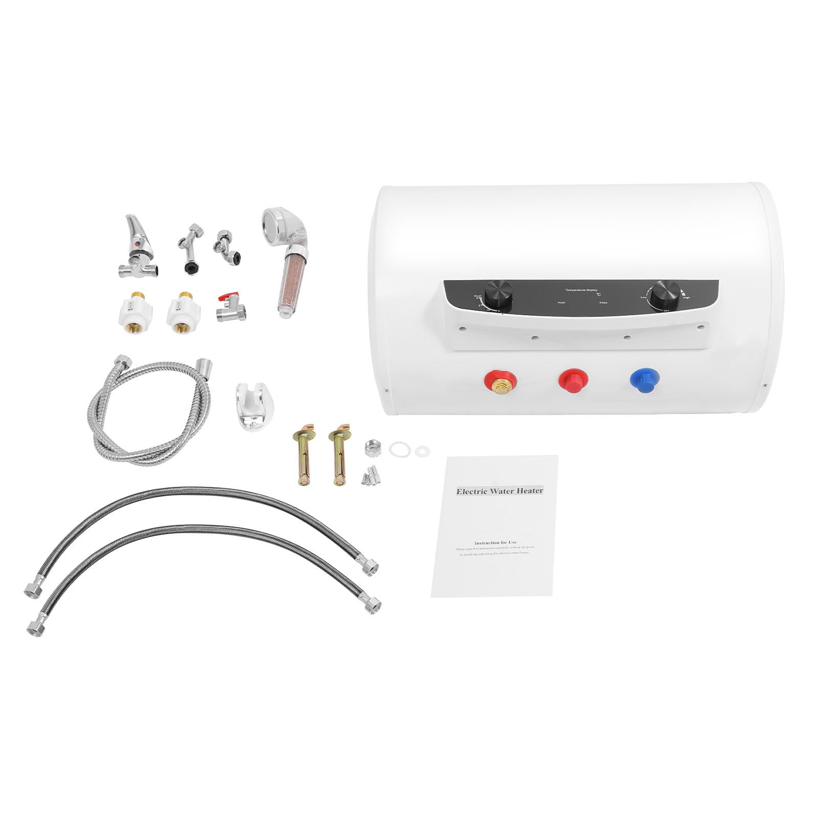 Scaldabagno elettrico da 35 l, 2000 W, montaggio a parete, antiruggine, livello di impermeabilità IPX4 e temperatura regolabile da 25 a 75 °C