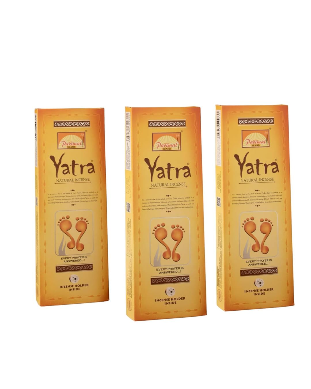 Parimal Yatra Hand Rolled Agarbathi (120-130 Sticks) (180 gm) | Burning Time - 45-60 Min | Natural Incense with Sandal & Resin| Fresh Fragrance for Meditation & Relaxation | Each 60 Gram | Pack of 3-image-2