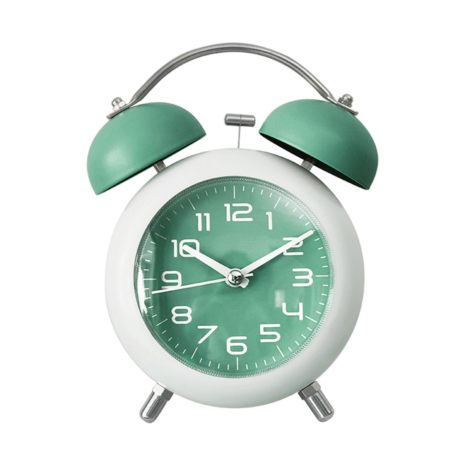 NRVTRE Analog Alarm Clock, Silents None Ticking Clock Battery Operated Table Clocks Bedside Alarm Clocks for Bedroom Home Battery Operated Table for Living Room
