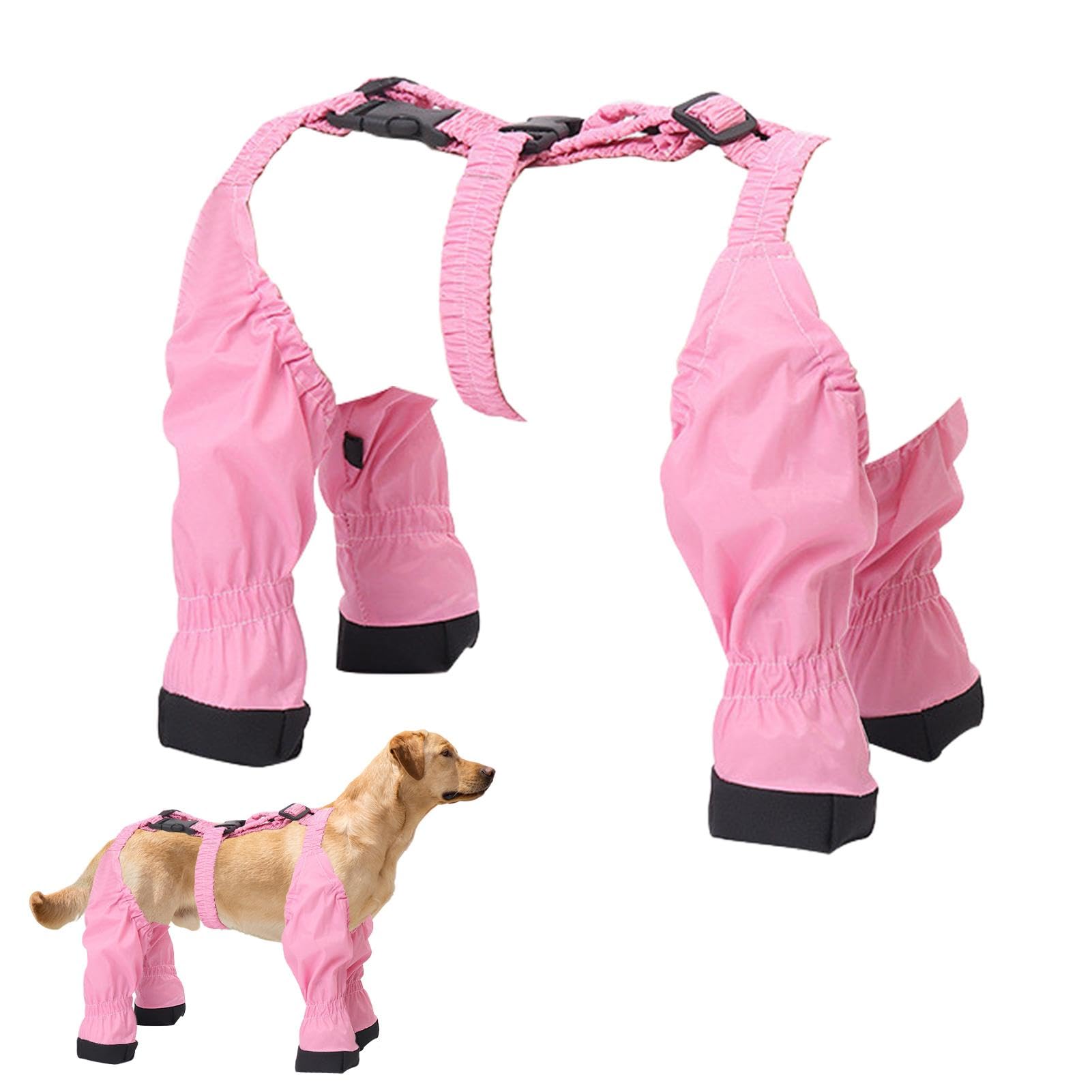 Bottes de pluie pour chien leggings antidérapants et chaussures animaux de compagnie