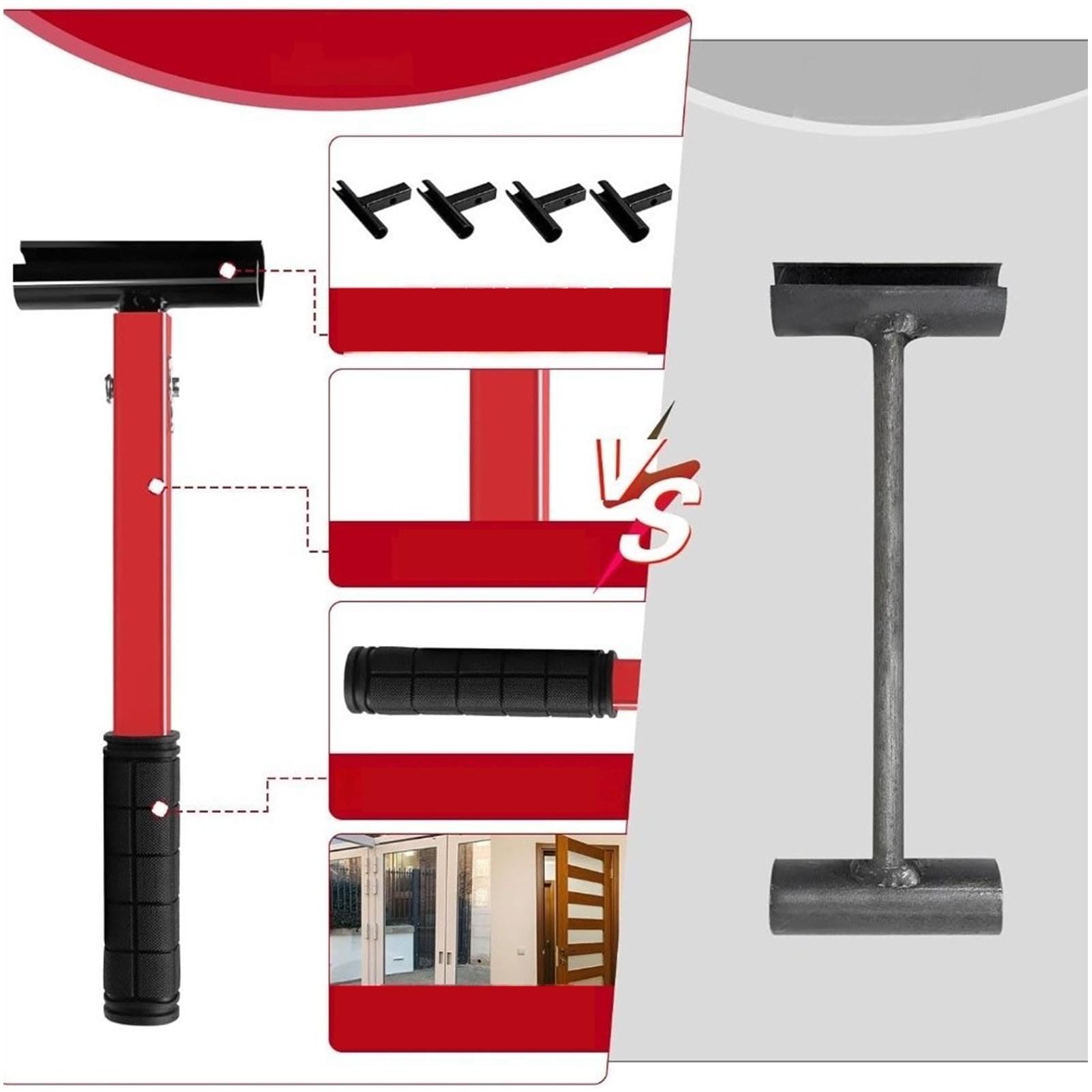 Fabater Door Hinge Adjustment Tool, 4 in 1 Heavy Duty Steel Hinge Gap Adjusting Wrench - Image 4