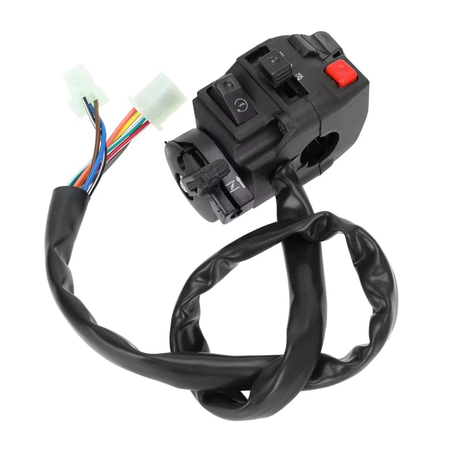 Interruptor Manillar Interruptor Para Moto Manillar Eléctrico 22mm Luz De Arranque Universal Interruptor De Estrangulador Faro Acelerador De Arranque De Haz Para Alto Y Bajo