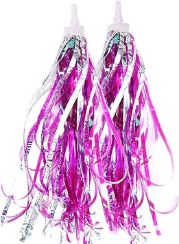 1Pair Kids Bike Handlebar Streamers, Children Scooter Handlebar Colorful Tassel Ribbon Bicycle Grips Baby Carrier Accessories