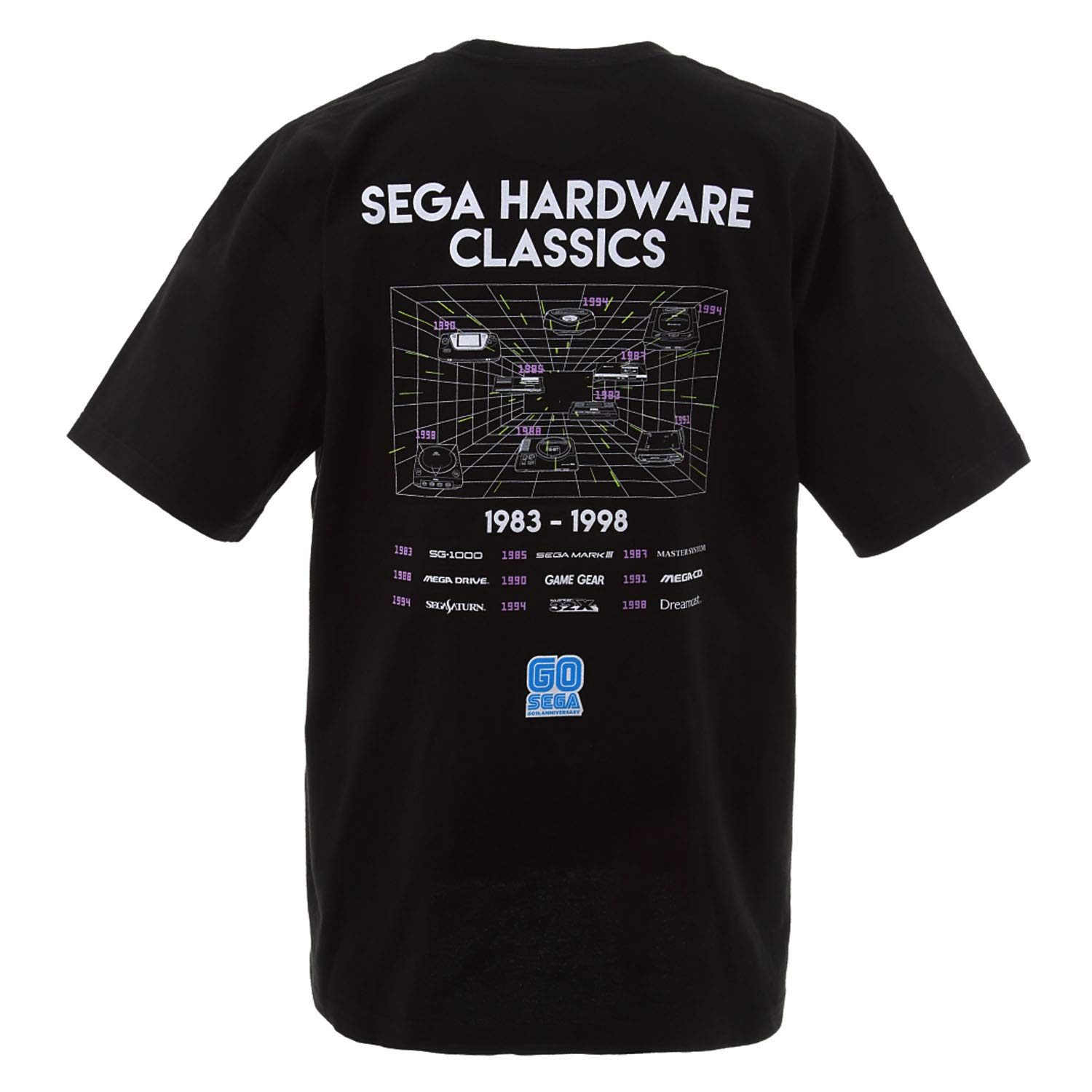 Amazon.co.jp: セガ設立60周年 Tシャツ(ハードヒストリー) ブラック 