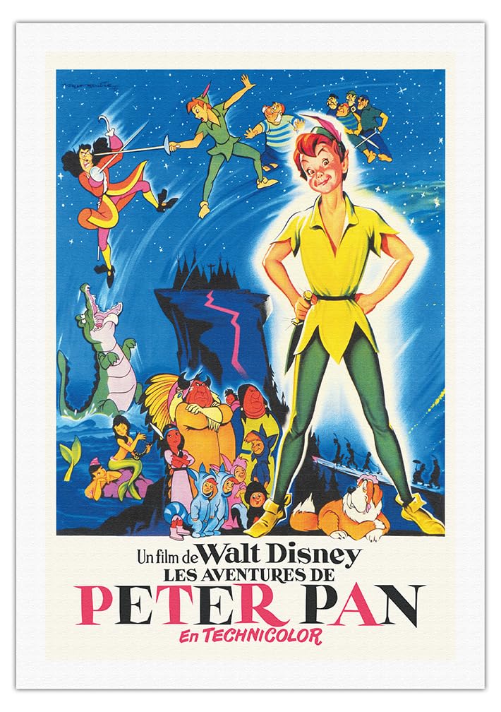 Peter Pan's Golden Anniversary ポスター Amazon.com: Disney's The Adventures of Peter Pan - Vintage French
