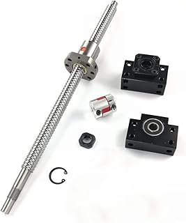 Ball Screw CNC Parts SFU1204 NSC, 1pcs Ball Screw + 1pcs Nut + 1pcs BK/BF10 End Support Units + 1pcs Coupler + End Machining, Diameter 12mm Lead 4mm Length 600mm