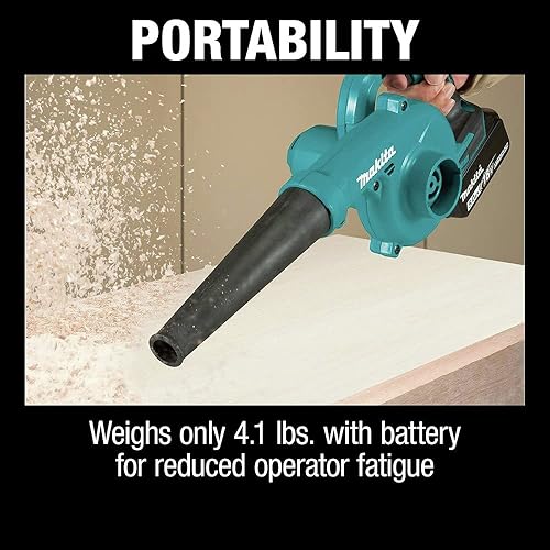 Miniatura 9 de Makita XBU05ST1 18V LXT Kit de soplador inalámbrico de iones de litio (5.0Ah) Verde azulado