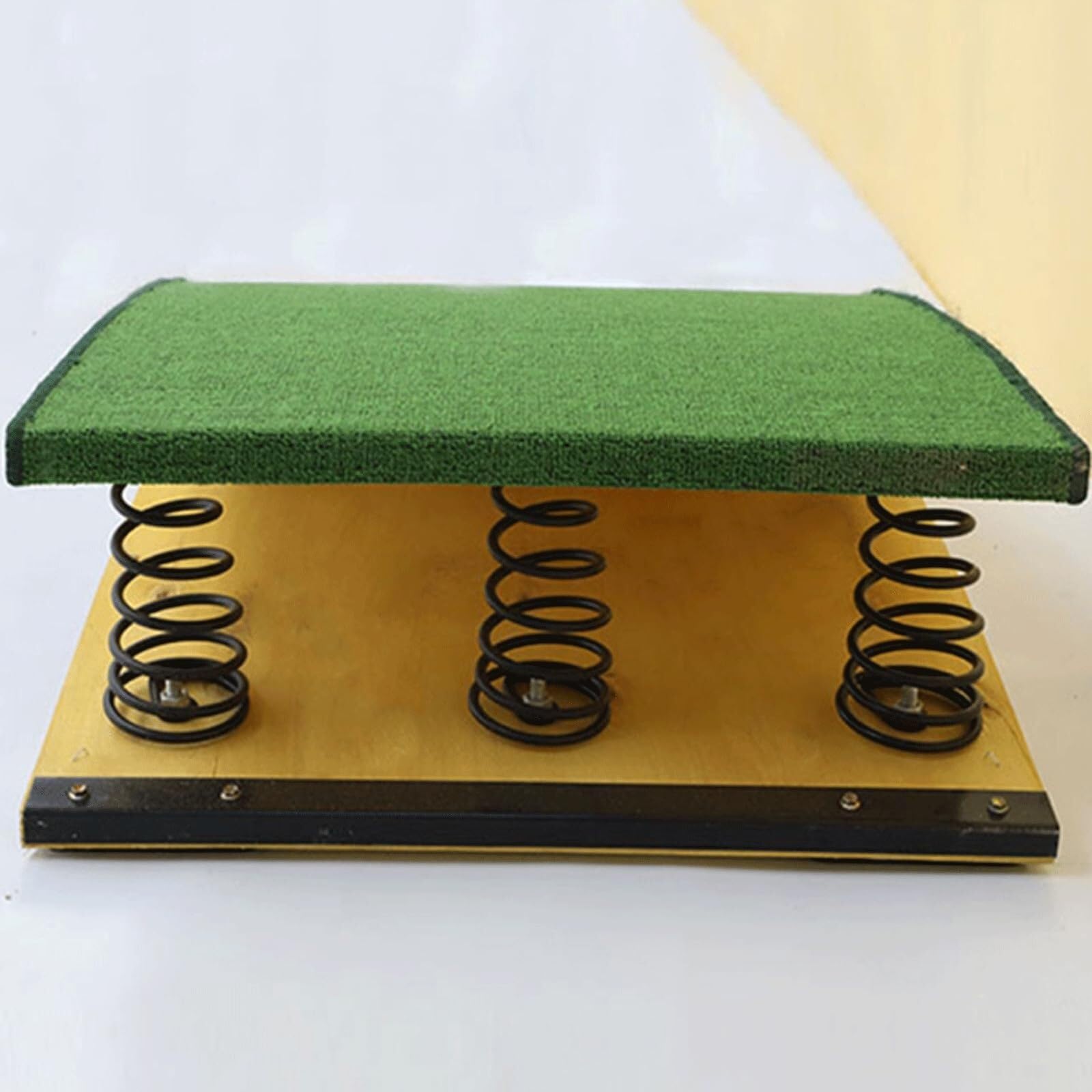 trampolina gimnastyczna, Pomoc szkoleniowa Springboard Vault Trampolina o dużej wytrzymałości Przenośna zakrzywiona trampolina ze sprężynami(Red,6 Springs)