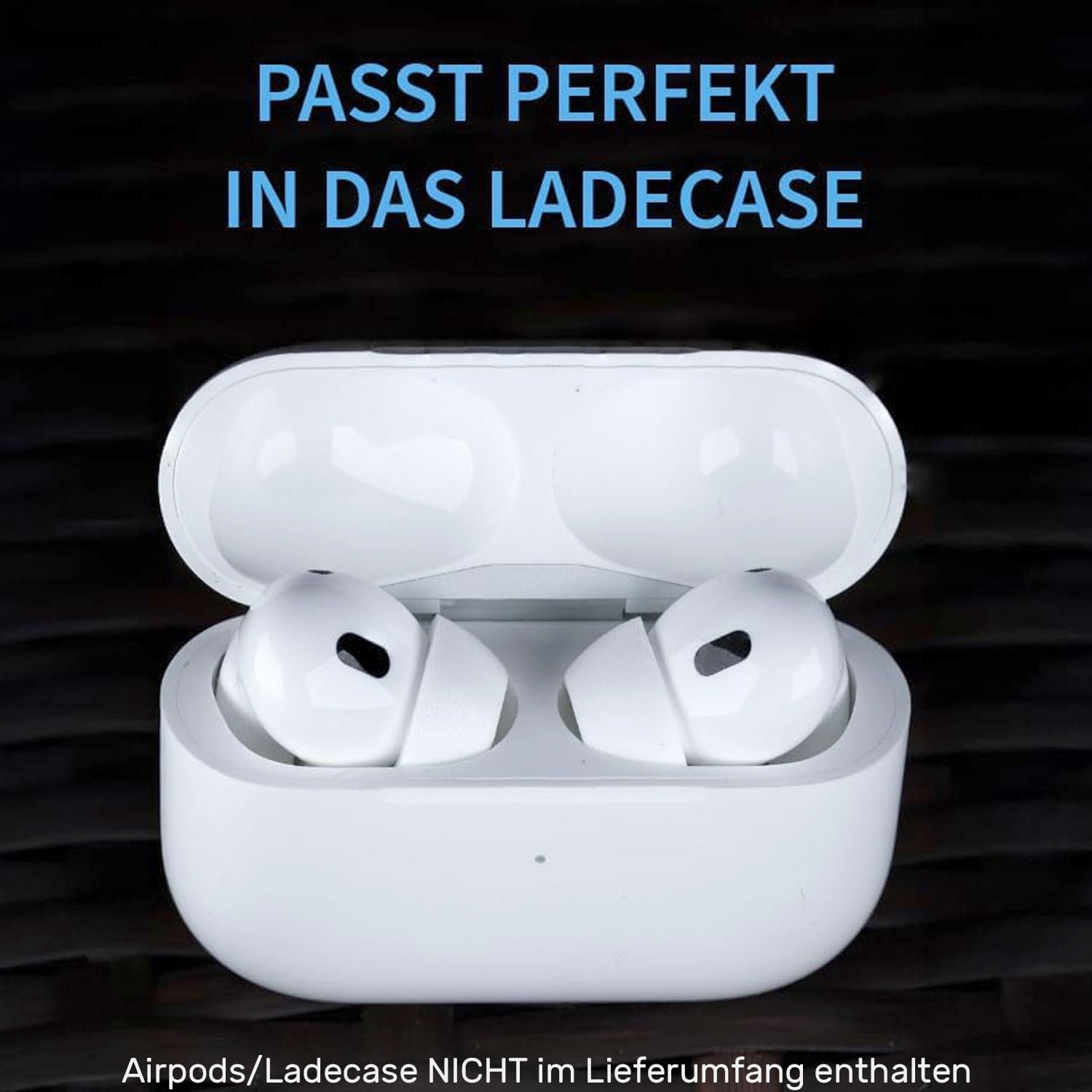 Comply TrueGrip MAX zatyczki do uszu do Pods Pro 3, białe, rozmiar M, z chusteczką keepdrum