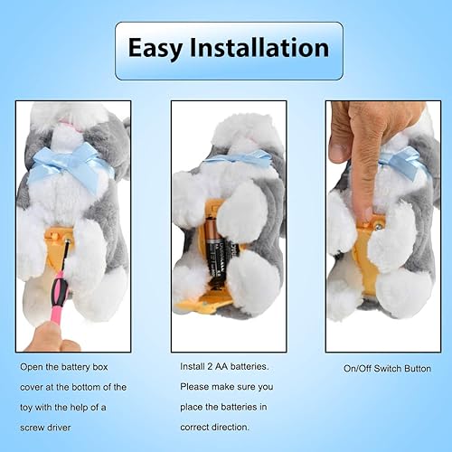 Miniatura 3 de Home-X - Schnauzer juguetes para perros eléctricos mascotas interactivas animales de peluche