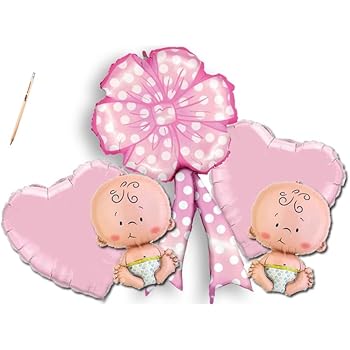 Irpot Bouquet Palloncini Foil Benvenuta Bimba Rosa Coccarda Nascita Baby Sower Amazon It Giochi E Giocattoli