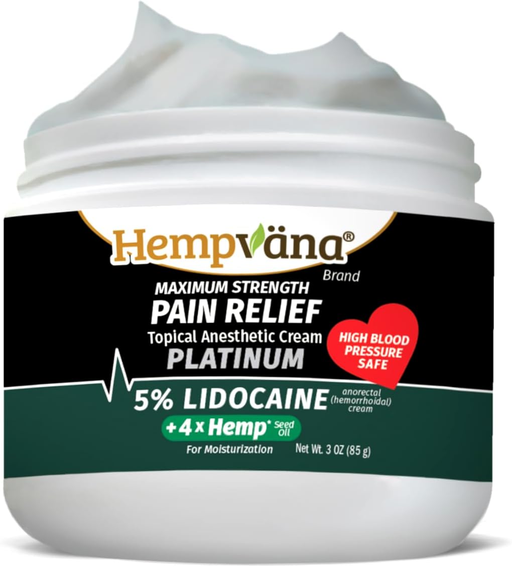 Hempvana Platinum 5% Lidocaine Relief Cream