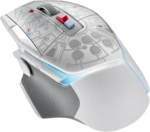 Logitech G Ratón para juegos 502 X PLUS Millenium Falcon Edition, LIGHTSPEED Wireless RGB Gaming Mouse - Interruptores híbridos LIGHTFORCE, sensor