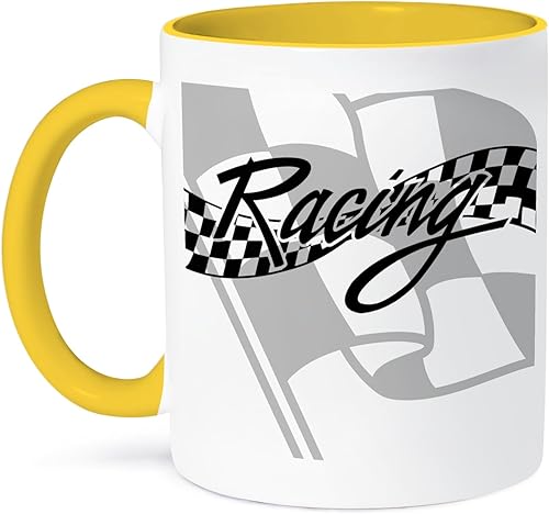 Miniatura 9 de 3dRose (mug_99325_4) Racing - Bandera a cuadros en blanco y negro de dos tonos, 11 onzas