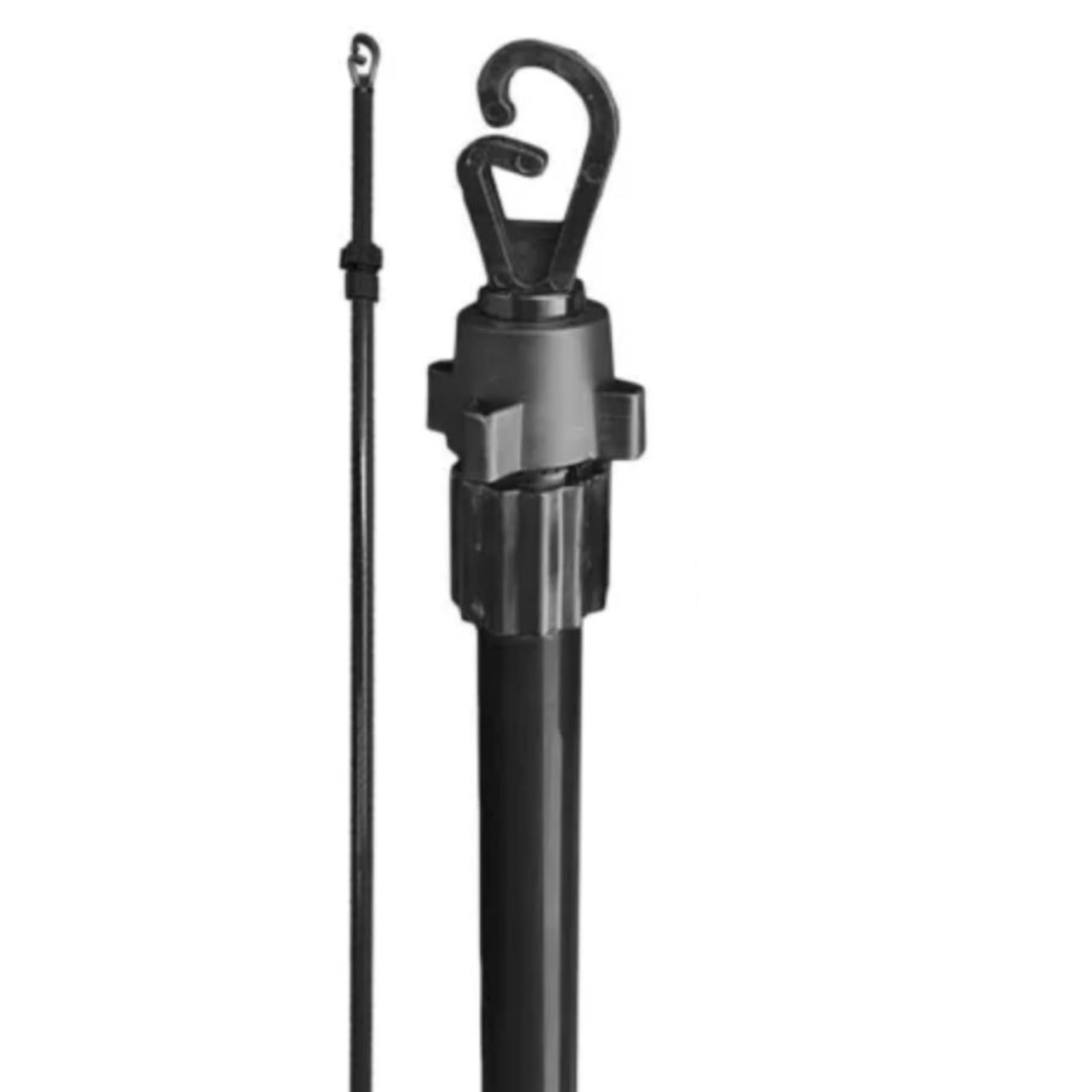 AKADIL 2.4M Telescopic Washing Line Prop Pole – Extendable Heavy Duty Outdoor Laundry Drying Pole for Garden, Galvanised Steel Support for Clotheslines (1-Prop)