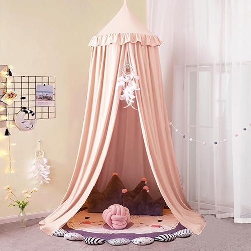 Miniatura 6 de Kertnic Toldo decorativo para cama de niños, toldo suave y liso para decoración de habitación de niñas, castillo de princesa, ropa de cama de