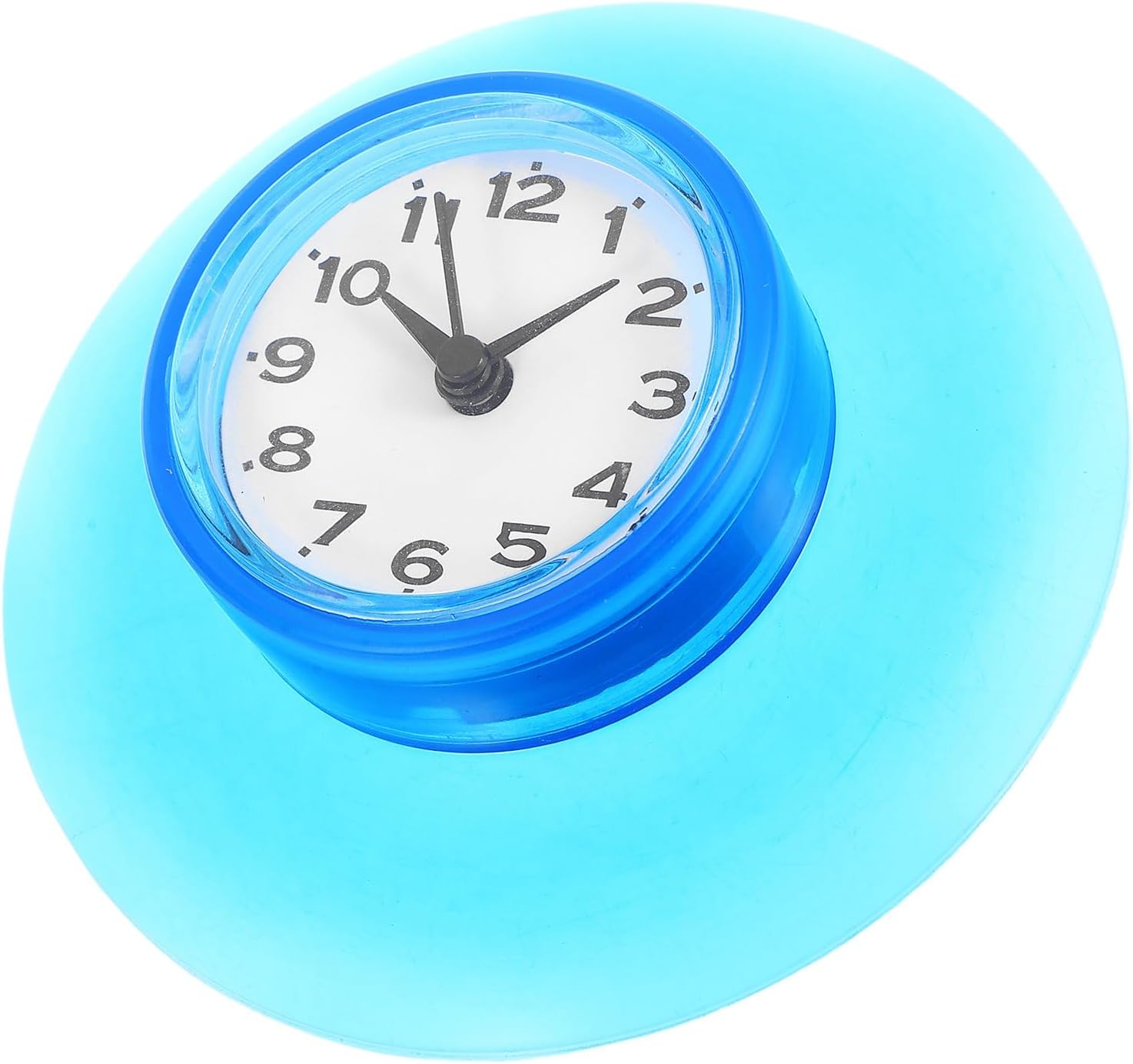 Multifunctional Waterproof Wall-Mounted Clock with Suction Cup for Kitchen and Toilet, Silent Battery-Operated Plastic Shower Clock with Modern Stylish Design