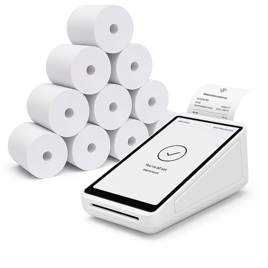 OTPOS 10 Rolls for Square Terminal Printer Paper, 2-1/4