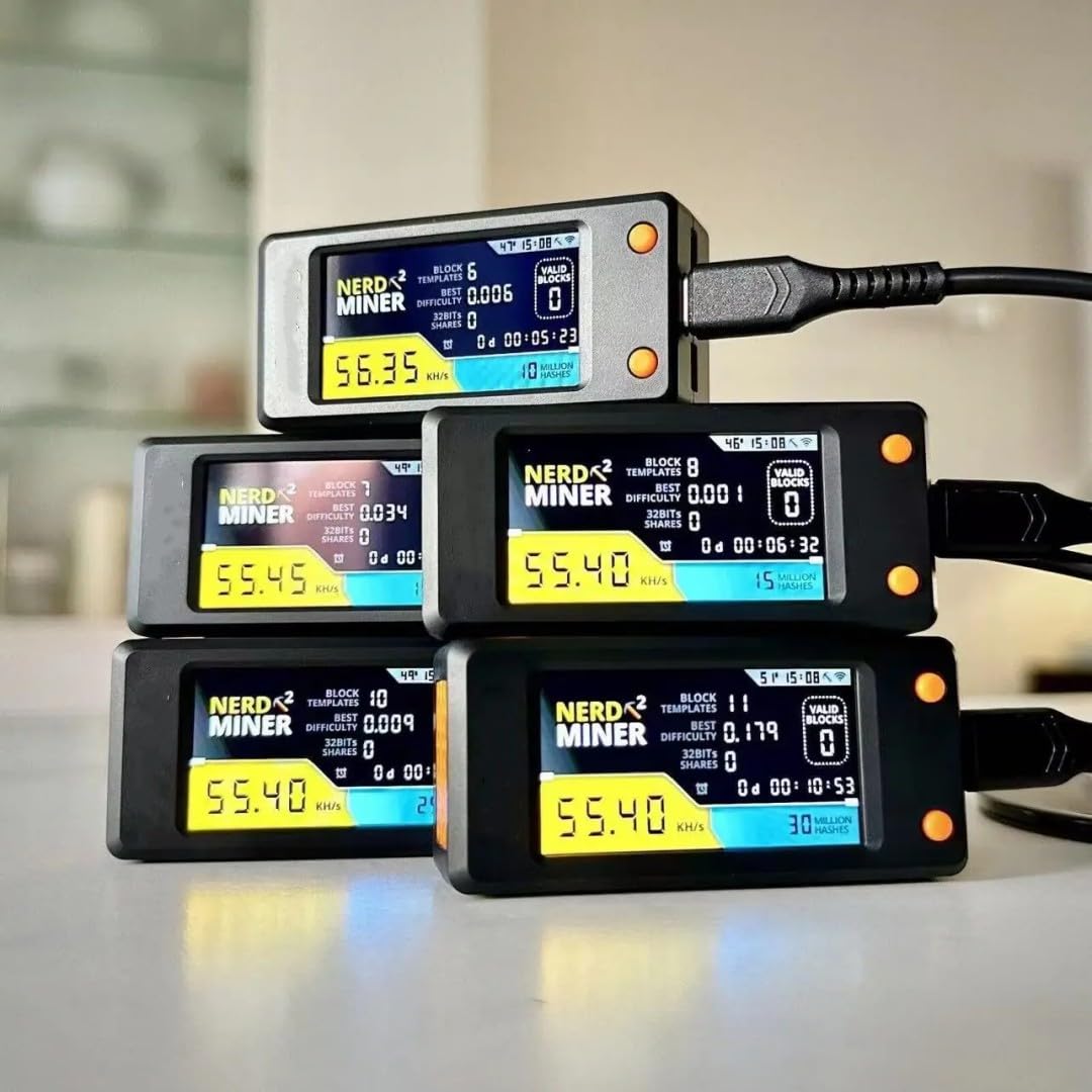 PhLEps NerdMiner V2 78KH/s BTC Crypto Miner - Solo Mining, USB, 360-Day  Warranty : Amazon.co.uk: Computers & Accessories