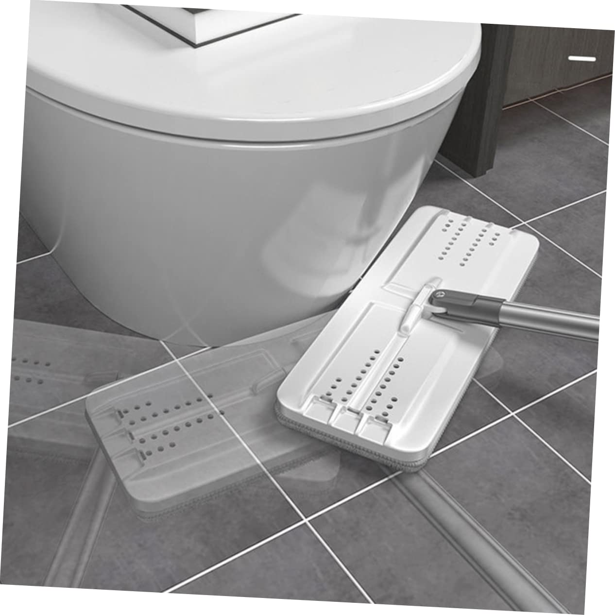 Set Mop per Casa Secchio e Spruzzatore, Microfibra Argento