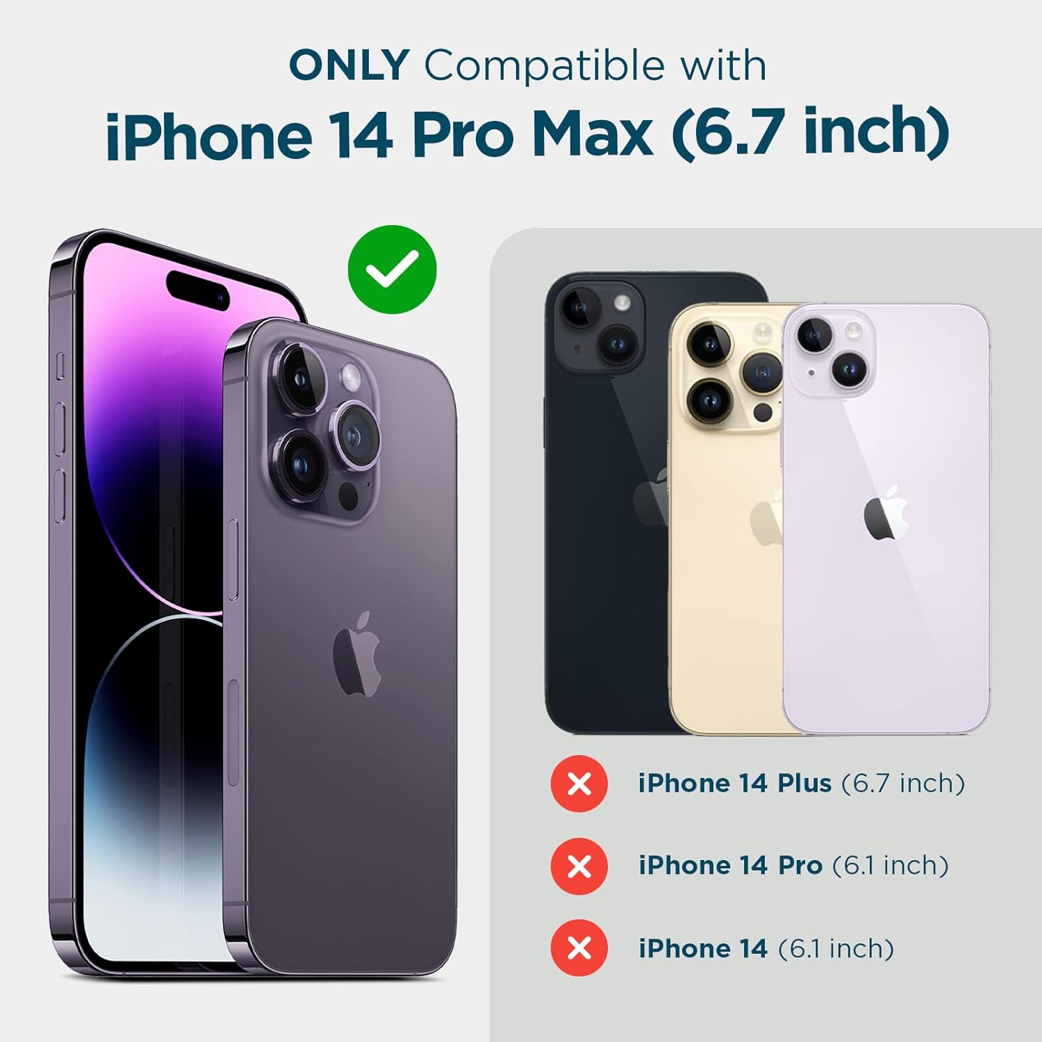 Case-Mate [3 in 1] Protection Pack - iPhone 14 Pro Max Case (Tough Clear), Tempered Glass & Lens Protector- 15ft Drop Protection, Wireless Charging Compatible - Anti Yellowing, Shockproof Anti Scratch