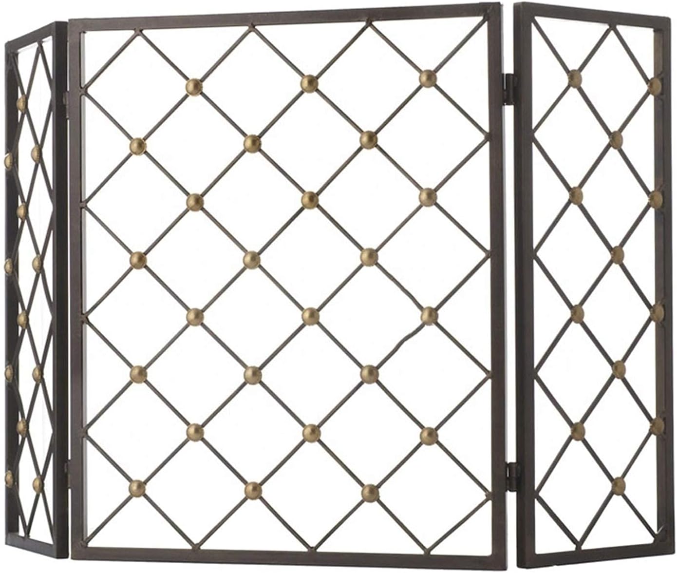 Fireplace Screen Guard, 3-Panel Flat Fireplace ScreenGuard - Folding Safety Gate for Kitchen Fireplace