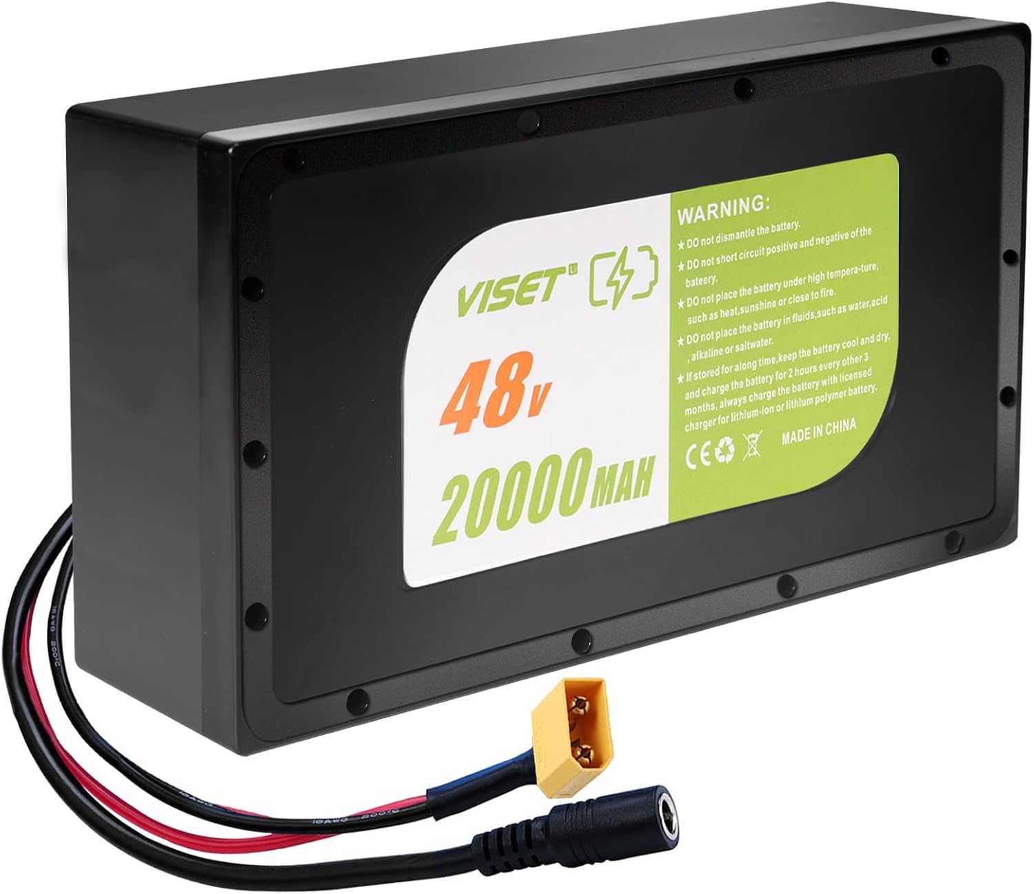 48V20000mAh Ebike Battery,48V/52V Lithium Battery Pack with Case,30A BMS Protection,Waterproof, Shockproof,Compatible for 200W-1200W E-Bike Scooter Mobility