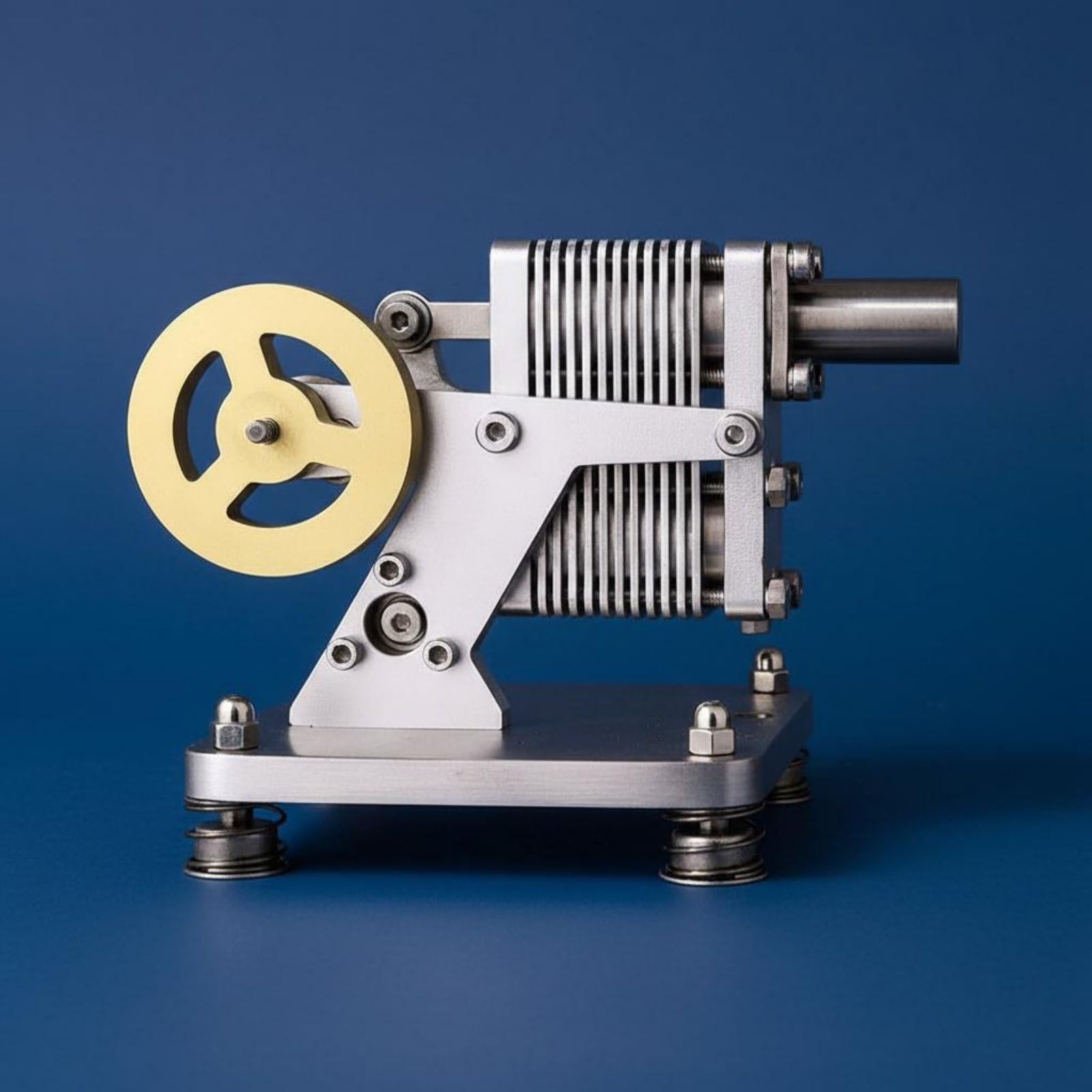 Physics Learning Engine Lernmotor Modell Stirlingmotor Dampfmaschine Experimentiergerät Robuster Metall Aufbau mit Schaukelarm Kolbenlauf für Klassenraum Lehrer Hobbyraum, Generator Model