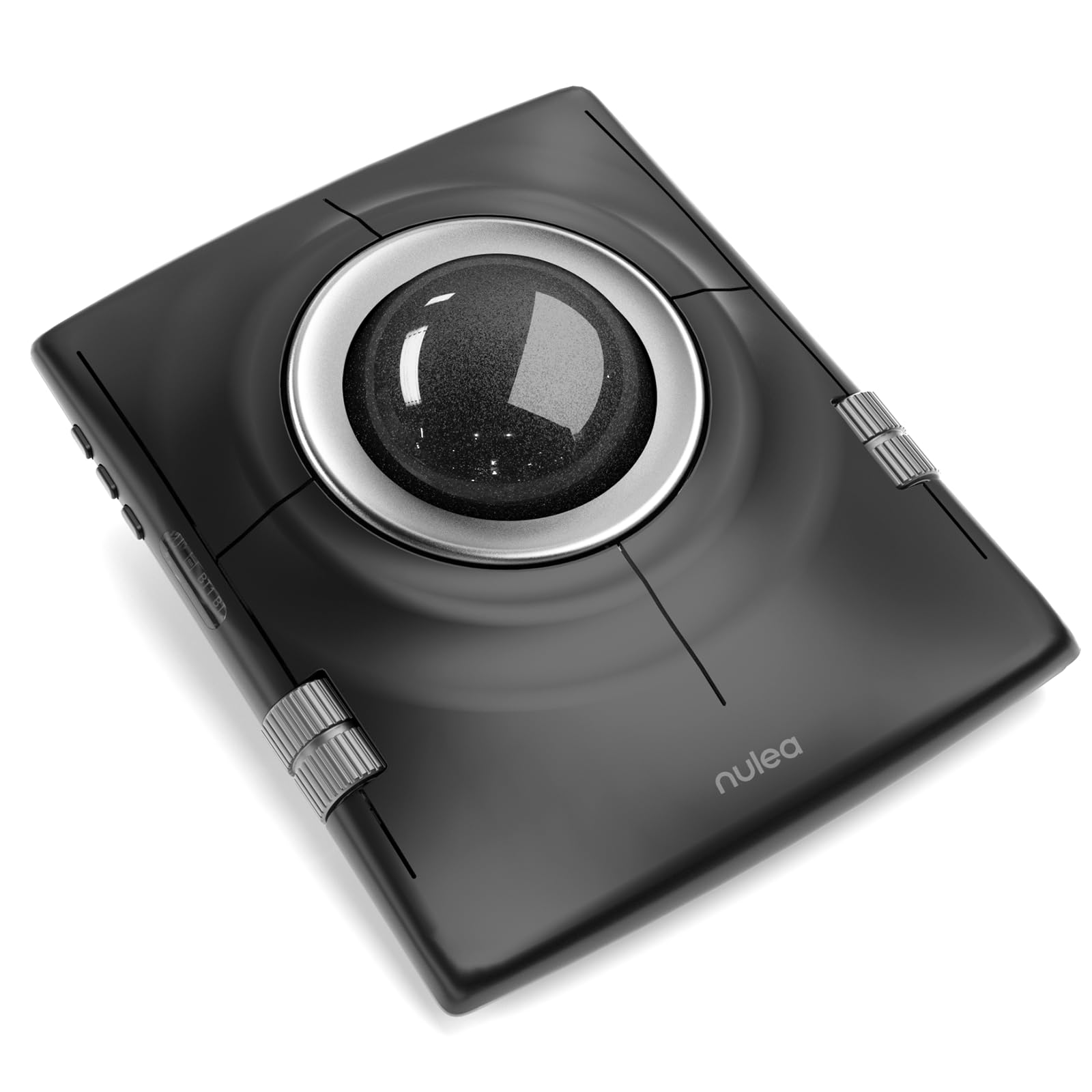 Nulea M512 Kabellose Trackball-Maus, ergonomischer 55-mm-Trackball, einstellbare DPI für präzise Steuerung, kompatibel mit Links- oder Rechtshänder, wiederaufladbar-Black