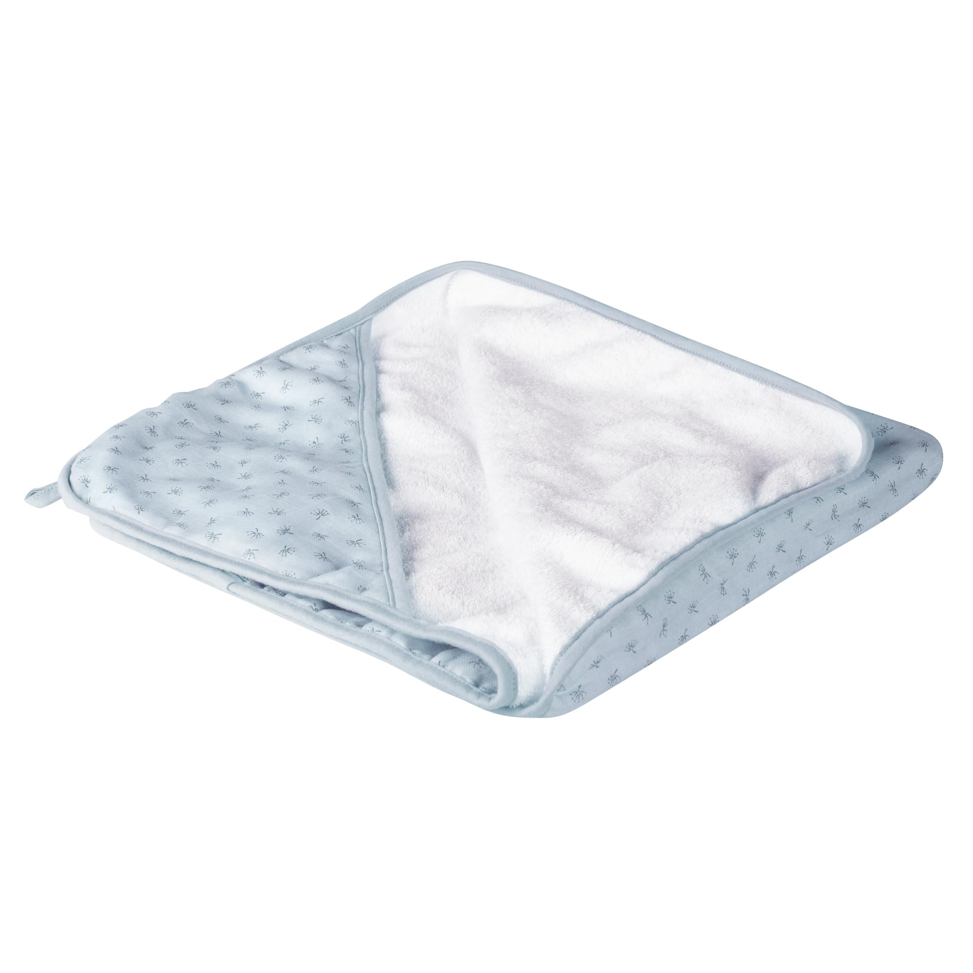 roba Lil Planet Organic Baby Hooded Towel 80 x 80 cm - Bath Robe 100% Cotton - Oeko-TEX and GOTS Certified - Sky Blue - Image 2
