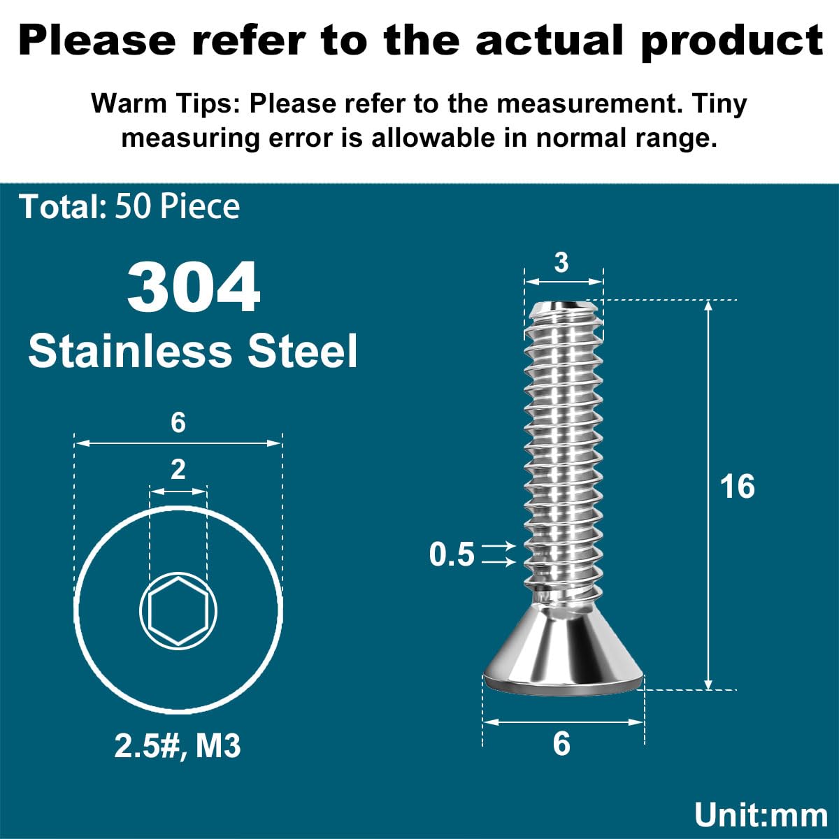 Drenky M3 X 16mm Stainless Steel Screws - Image 2