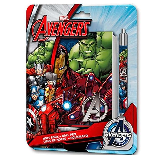 Disney Set papeleria Vengadores Avengers Marvel libreta boligrafo