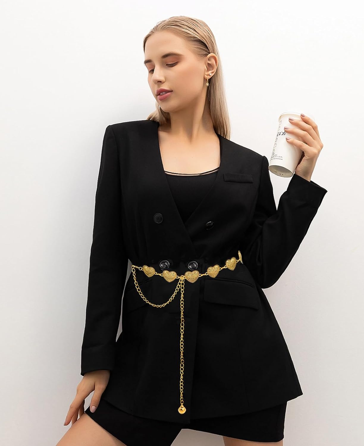 Western Belt for Women Metal Concho Belt Cowgirl Chain Belt Boho Waist Chain - Image 2