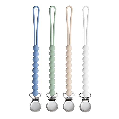 Miniatura 5 de Clip para chupete para niños y niñas, paquete de 4 soportes para chupete de bebé para regalo de ducha, regalo de cumpleaños