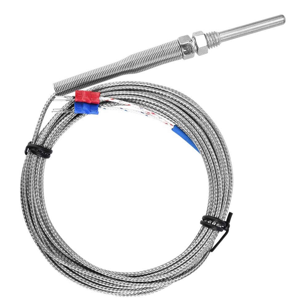 M8 Thread Type K Thermocouple 30mm Probe Temperature Sensor Wire 0-400℃ (4 m)